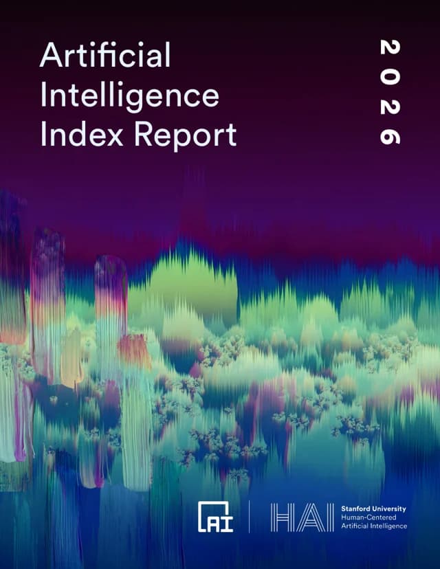 Omslag van het Artificial Intelligence Index Report 2026 van Stanford HAI